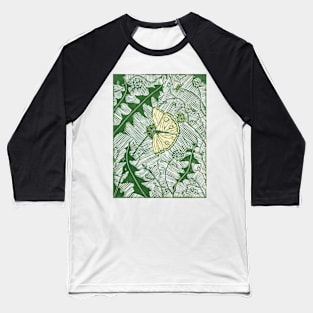 Butterfly on Dandelions Baseball T-Shirt